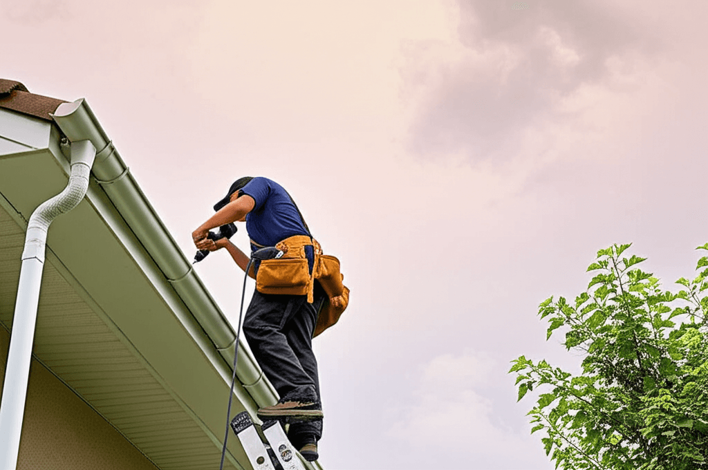 Seamless gutter installation in Christiansburg, VA